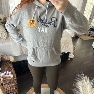 Pretzel Day The Office Grey Pullover Hoodie